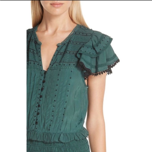 Sea New York Cecile Smocked Midi Dress size 8 - Picture 3 of 7